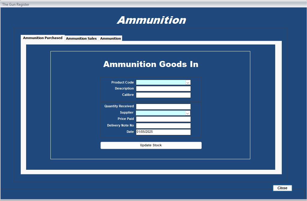 The Ammunition Screen